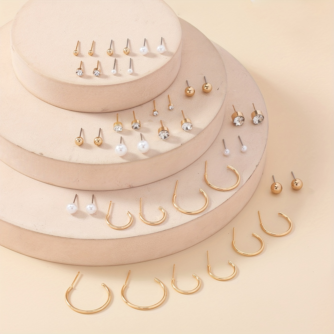 20 Pairs Pearl Ear Studs Women's Holiday Gift